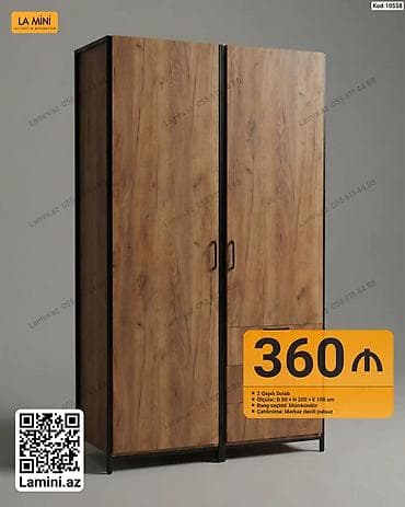 ofis dolab: İki qapılı dolab - Model kodu: 10558 - Ölçülər: D 50 × H 200 × E 100 — 1