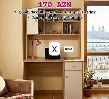 dizustu masa: Düz masa, Stulsuz, Polkalı, Siyirməli, Sadə laminat — 1