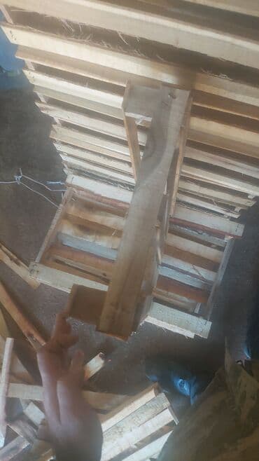 Taxta-şalban: Taxta yeşik/palet - Material: təbii ağac ştabel taxtalarından yığılma — 8