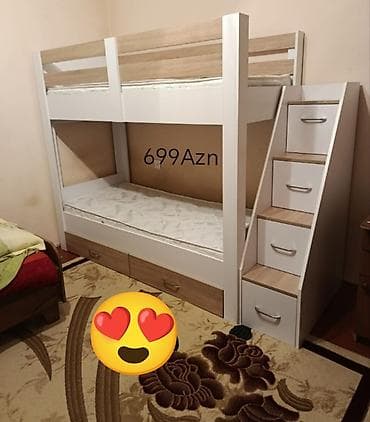 stul və stol: Oğlan və qız üçün, Yeni, Çarpayı, Matras ilə, Siyirməli — 1