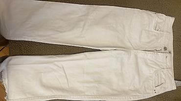 zara mont: ZARA ağ rəngli cins şalvar - Brend: ZARA - İstehsal: Turkey (Made in — 3