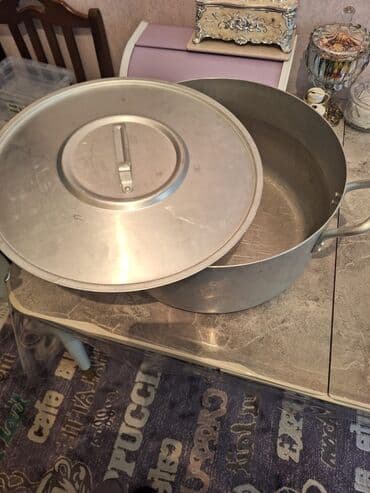 Mətbəx aksesuarları: Qazan, rəng - Gümüşü, Alüminium, 5-dən çox l — 1