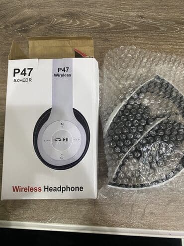 sur mikrofon: Б/у Беспроводные (Bluetooth) Наушники, цвет - Белый — 2