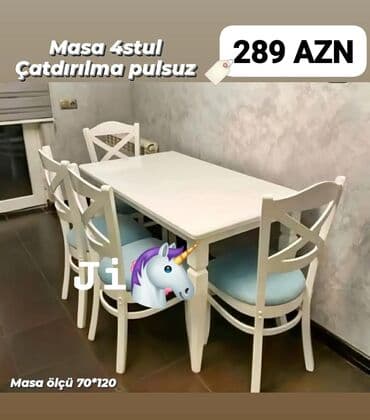 гостинные столы и стулья: Новый, Стол и стулья — 2