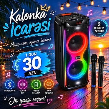 Kolonka + mikrofon 🔊🎤(120W gücü, 1m 20 sm hündürlük) 1 gün – 30 AZN 2 lalafo.az -da Kolonka + mikrofon 🔊🎤(120W gücü, 1m 20 sm hündürlük) 1 gün – 30 AZN 2