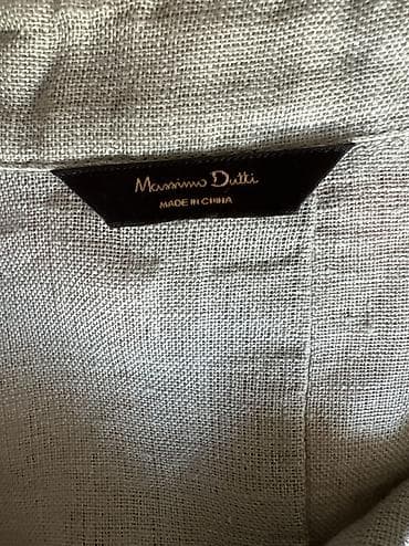 военная форма: Massimo Dutti Kətan köynək/bluz – açıq boz/yaşıl tonlarda, oversize — 4