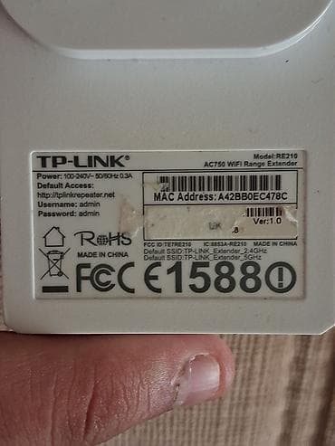 router modem: TP-Link RE210 – AC750 Wi‑Fi Siqnal Gücləndirici — 4