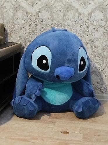Böyük ölçülü yumşaq oyuncağ – mavi “Stitch” personajı - Material