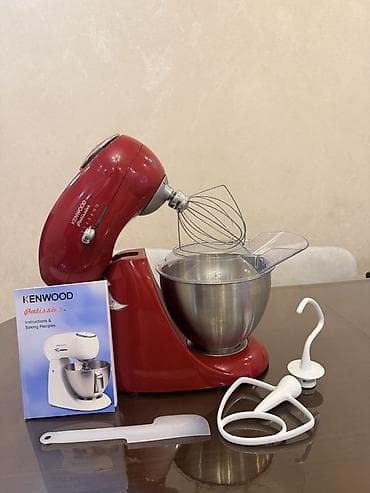 telfon sade: Kenwood Patissier stasionar mikser – qırmızı rəngdə, paslanmayan — 1