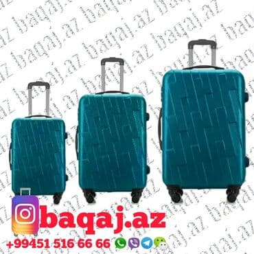 женские чемоданы из поликарбоната: S-50azn. M-80azn. L-110azn.Material polikarbonat Muxtelif kampaniyalar — 1