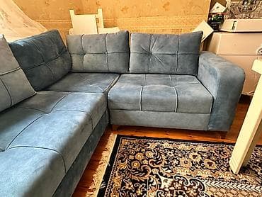 kafe divan: Künc divan, İşlənmiş, Açılan, Bazalı, Vеlur parça — 4