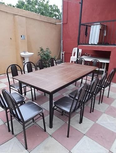 stul və stol: Mətbəx üçün, Yeni, Açılmayan, Dördbucaq masa, 4 stul — 10