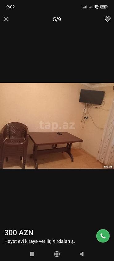 xirdalanda gunluk kiraye evler: 25 kv. m, 2 otaqlı — 4