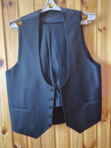 toy ucun qapı bəzəkləri: Kişi üçlük kostyum dəstləri - Qara klassik dəst: pencək + jilet + — 2