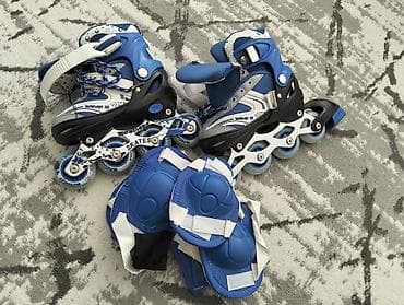 Roliklər: Uşaq üçün inline konkisət dəsti - Rəng: mavi-ağ - Təkər sayı: 4 (hər — 1