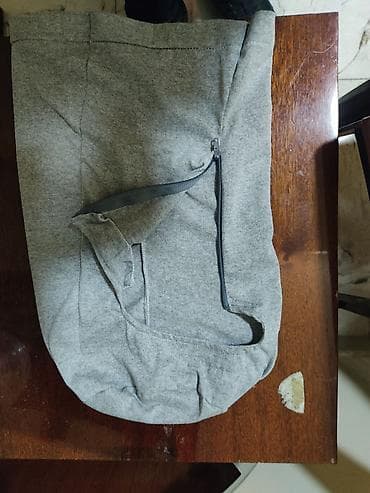 fehle geyimi: Boz rəngli kapüşonlu boyunluq/maska - Material: yumşaq, elastik — 3