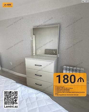 termo guzgu: Termo Güzgülü komod - Ölçülər: Dərinlik 40 sm x Hündürlük 160 sm x En — 1