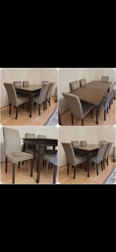 foresta mebel gence: Раскладной, Прямоугольный стол, 6 стульев — 1