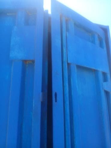 seyf qapi: Mavi metal qapı dəsti - Material: qalın polad konstruksiya — 3