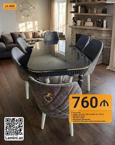 LA MINI Masa Dəsti - Masa ölçüləri: açıq 90 × 200 sm, bağlı 90 × 160