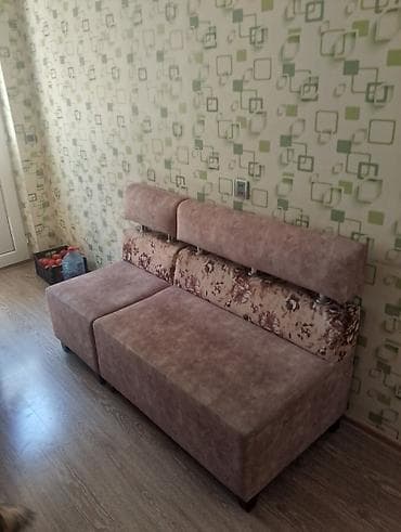 İki hissəli kompakt divan - Dizayn: Pudra/boz çalarlı yumşaq parça — 4