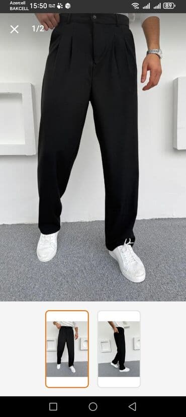 Klassik Şalvar, XS, rəng - Qara — 2