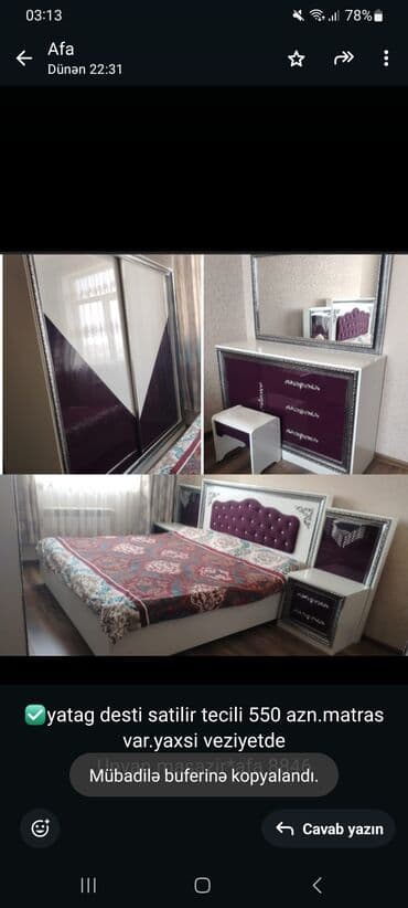 hamam şkafı: Təknəfərlik çarpayı, Dolab — 1