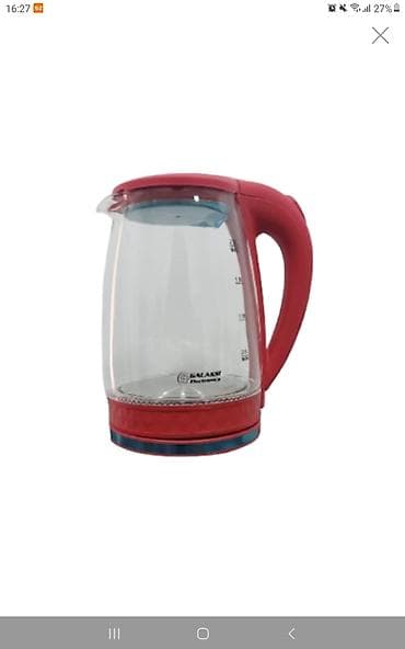 Qırmızı şüşə elektrik çaydanı – Galaxy Electronics İSTİFADƏ OLUNMAYIB