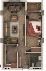 bina az gəncə: 2 otaqlı, Yeni tikili, 68 kv. m — 2