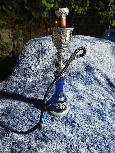 tozlu aksesuar instagram: Nərgilə (klassik şərq dizaynı) - Şüşə kolba: tünd mavi, üzərində — 3