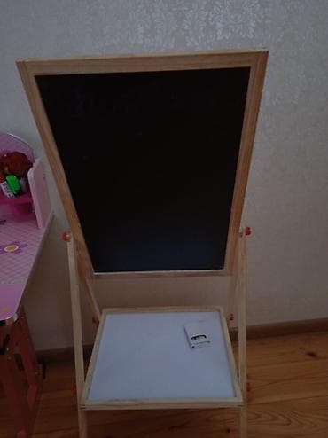 ev ucun yellencek: Uşaq üçün masa-stul dəsti və ikiüzlü lövhə parda təzədir heç — 4