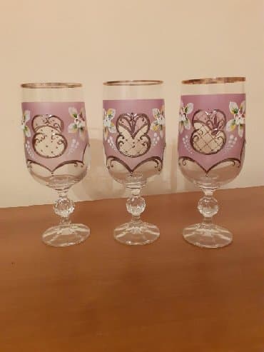 Qədəhlər, rəng - Çəhrayı, 300 ml, Çexiya