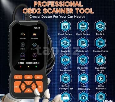 qoşqu turbo az: Avtomobilinizin diaqnostikası üçün nəzərdə tutulmuş V520 model OBD2 — 2