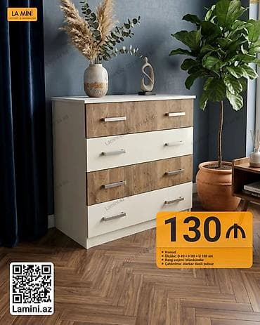 Komod – La Mini - Ölçülər: D 40 x H 80 x U 100 sm - Dizayn: İki rəngli — 1