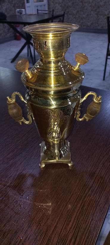 Blenderlər: Mis - latun kubok samovar Bir litir bürüncdən hazırlanmış dekorativ — 1