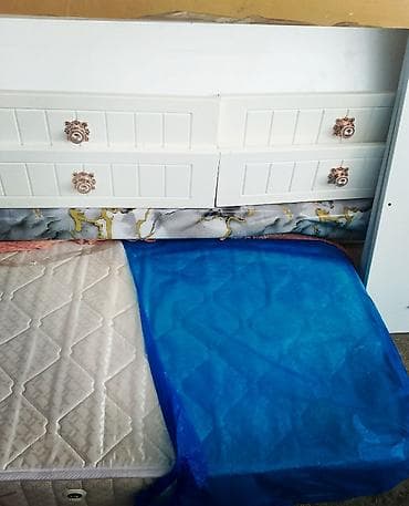 Beşiklər: Oğlan və qız üçün, İşlənmiş, Dördbucaq, Beşik, Dəst ilə, Matras ilə, Yellənmə mexanizmsiz — 5