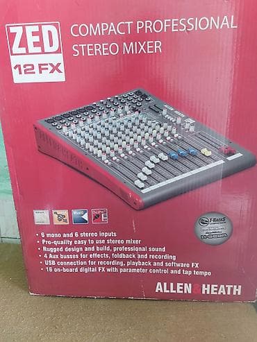 musiq: Allen & Heath ZED-12FX – kompakt peşəkar stereo mikser — 3