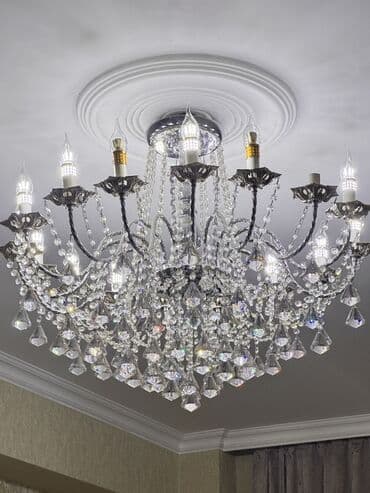 işıq led: Çılçıraq, 10 və daha çox lampa, Xrustal — 2