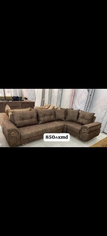 угловые диваны в баку: Угловой диван, Раскладной, Ткань — 10