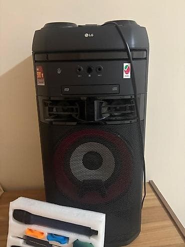 lg kalonka: LG səs sistemi – parti kolonka və mikrofon dəsti - Güc: 500W RMS — 2