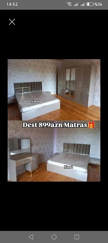 yantar divar saatı: İkinəfərlik çarpayı, Yeni — 1