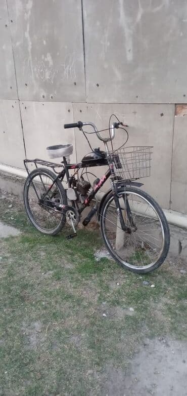 balaca moto: Mühərrikli velosiped - Şassi: şəhər tipli çərçivə, 26” təkərlər, ön — 2