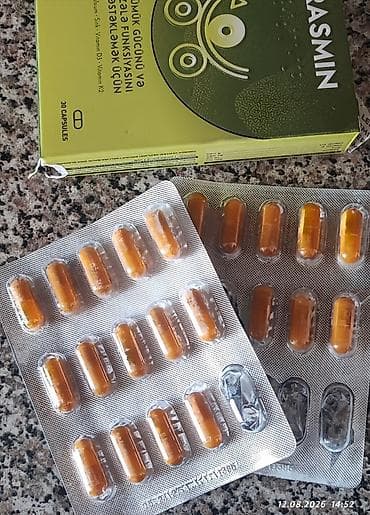 evalar vitamin c: 31azn alınıb.Qutuda 30kapsul olur.(8i işlənib,22kapsul qalıb) Lerasmin — 2