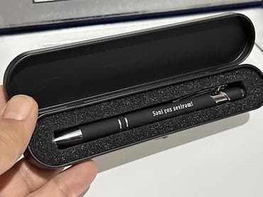 Kağızlar: Hədiyyəlik metal qələm dəsti - Qutu: Mat qara metal hədiyyə qutusu — 8