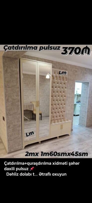 dehliz skaflari: Yeni, Açılan, 2 qapılı Düz dolab, Dəhliz dolabı, Türkiyə — 4