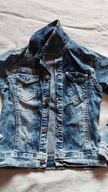Uşaq üçün cins gödəkçə - Material: klassik denim (cins), mavi — 1