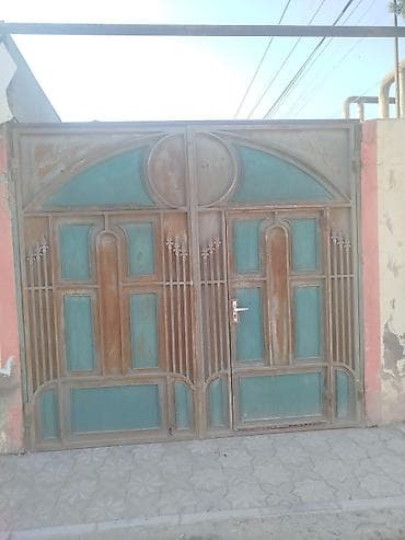 Maye divar kağızları: Dəmir Həyət darvazası, Yana açılan, Mexaniki, Qapı ilə, rəng - Yaşıl — 1