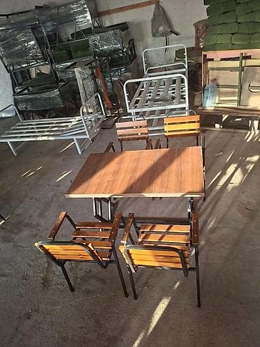 bag evi: Kafe, restoran, bağ evi və verandalar üçün 1 masa + 4 stul dəsti — 3