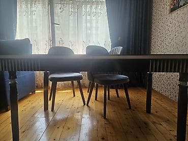 Для гостиной, Новый, Раскладной, Прямоугольный стол, 6 стульев — 5