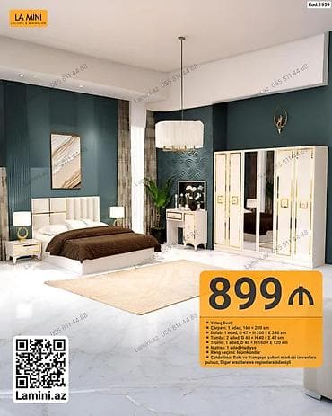 matras sumqayit: Yataq Dəsti – Kod: 1959 Dəst tərkibi və ölçülər: - Çarpayı: 1 ədəd — 1